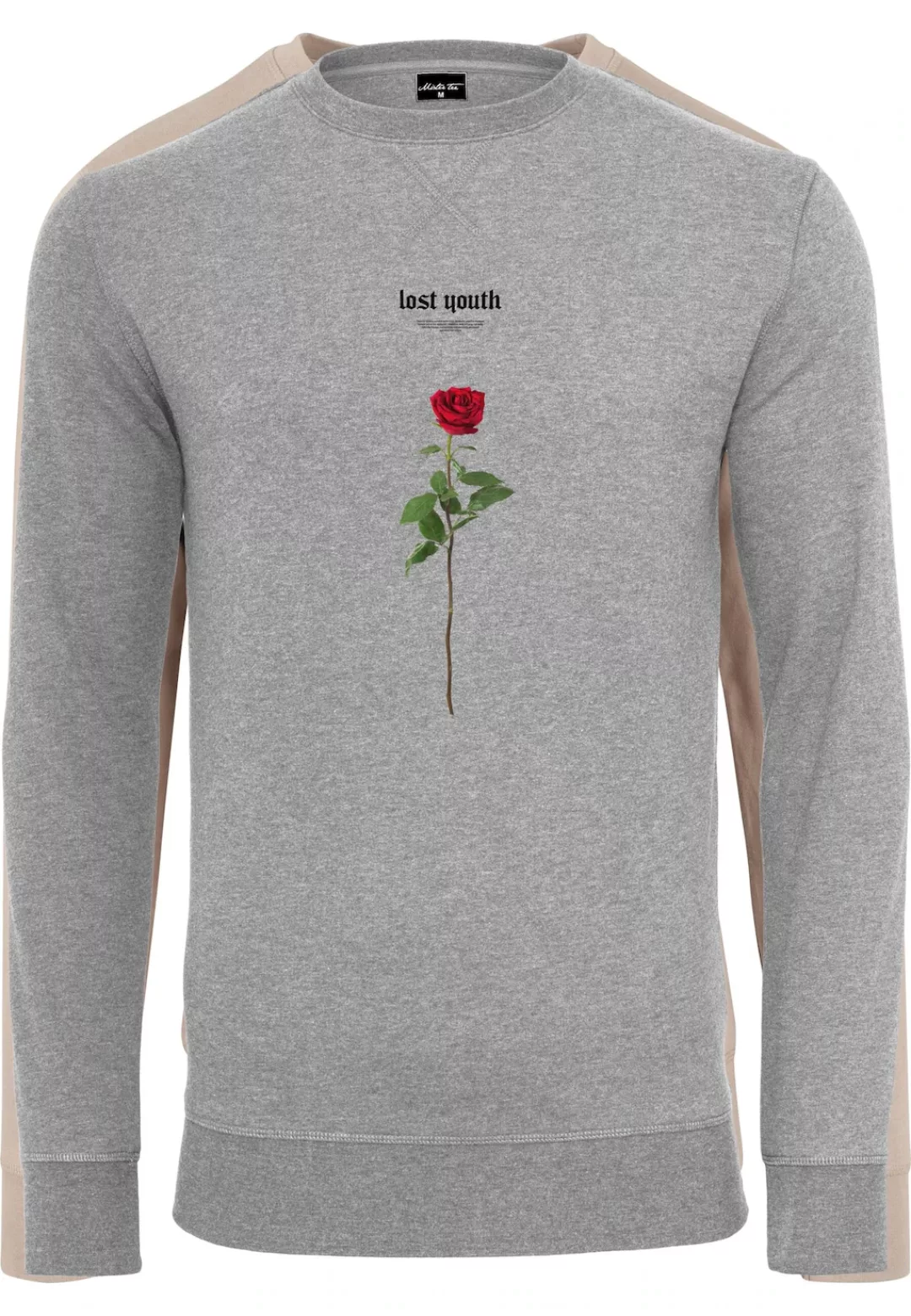 MisterTee Rundhalspullover "MisterTee Herren Lost Youth Rose Crewneck" günstig online kaufen