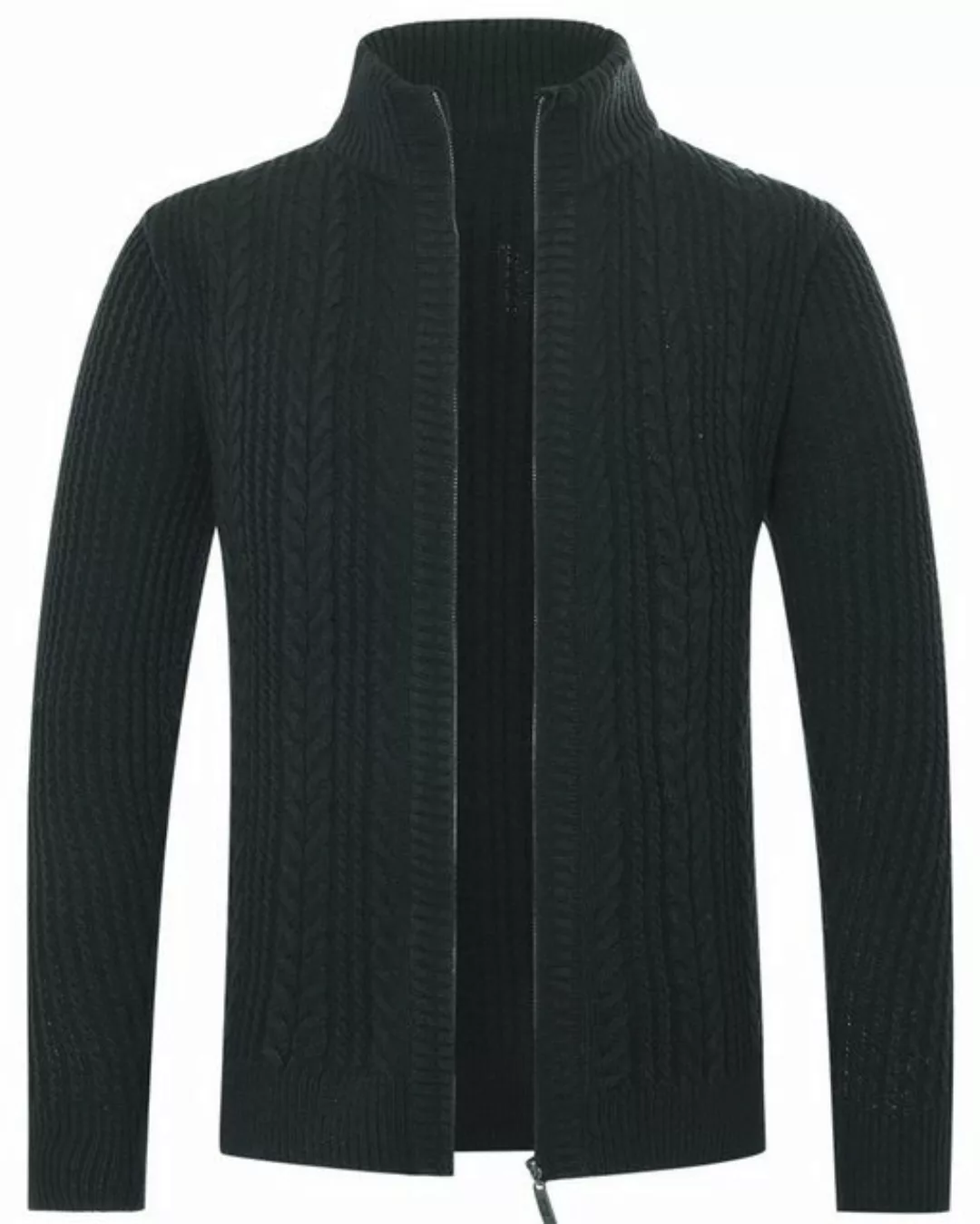 Allthemen Cardigan Herren Strickjacke mit Reißverschluss Grobstrick mit Ste günstig online kaufen