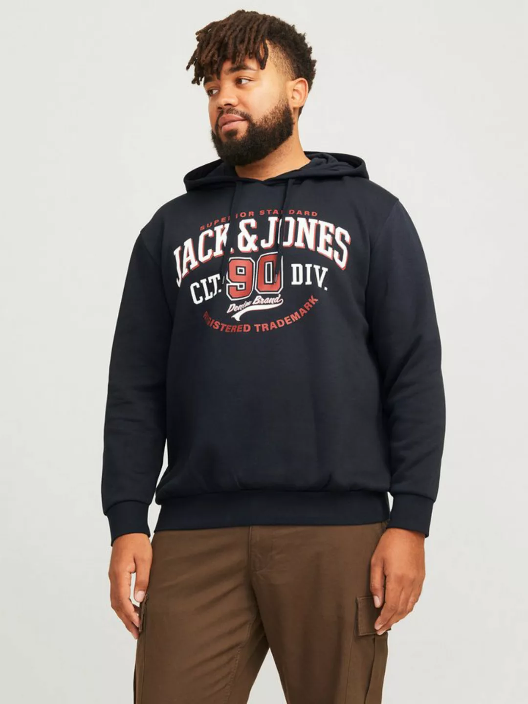 Jack & Jones PlusSize Hoodie JJELOGO SWEAT HOOD 2 COL 24/25 NOOS PLS mit Lo günstig online kaufen