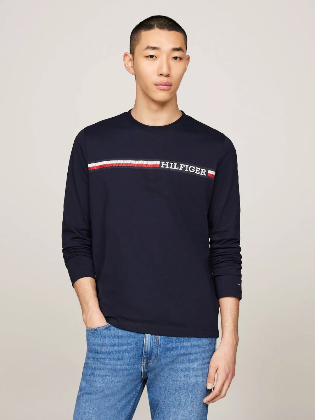 Tommy Hilfiger Longsleeve "CHEST STRIPE LS TEE" günstig online kaufen