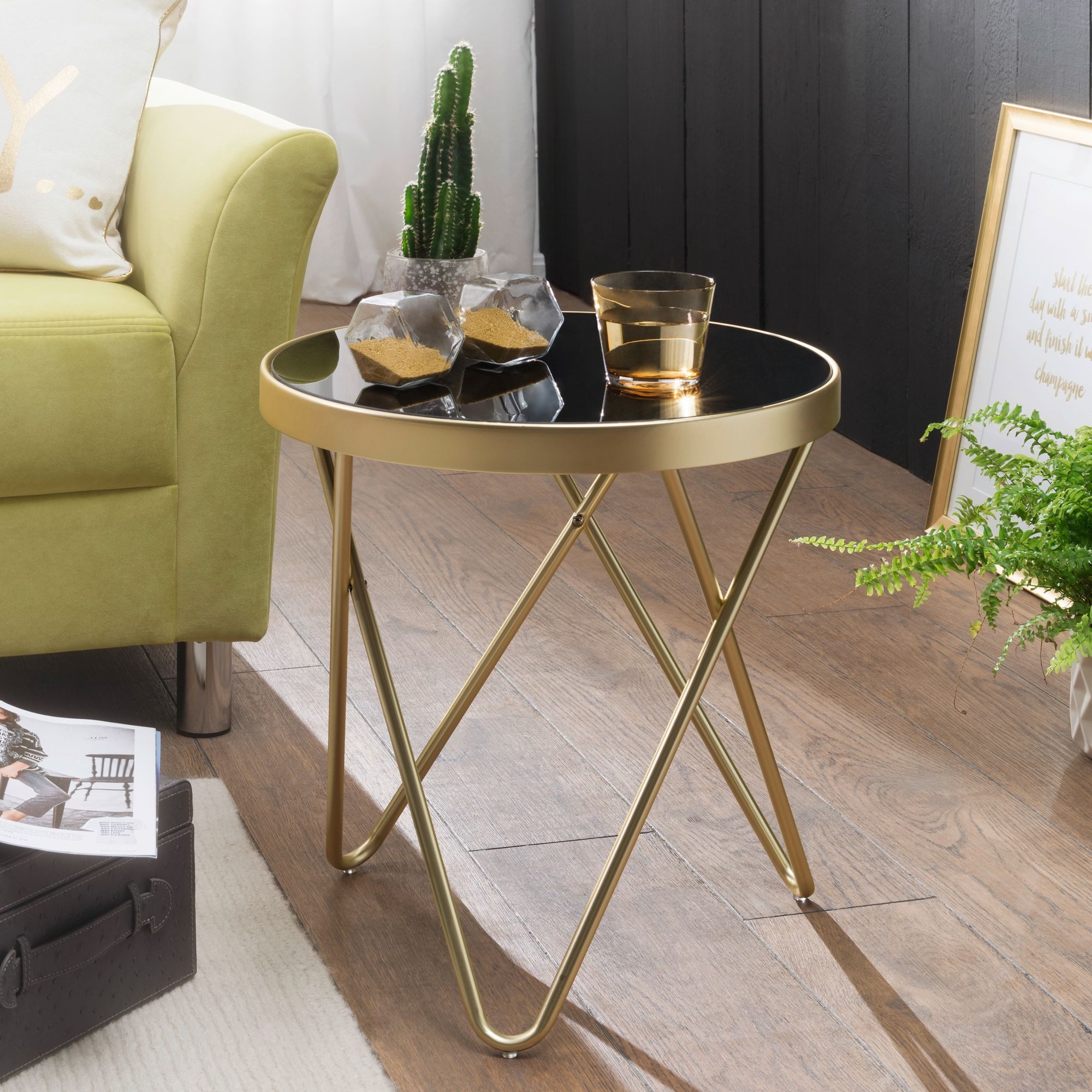FINEBUY Beistelltisch FB49709 (42x46x42cm, Kleiner Couchtisch günstig online kaufen