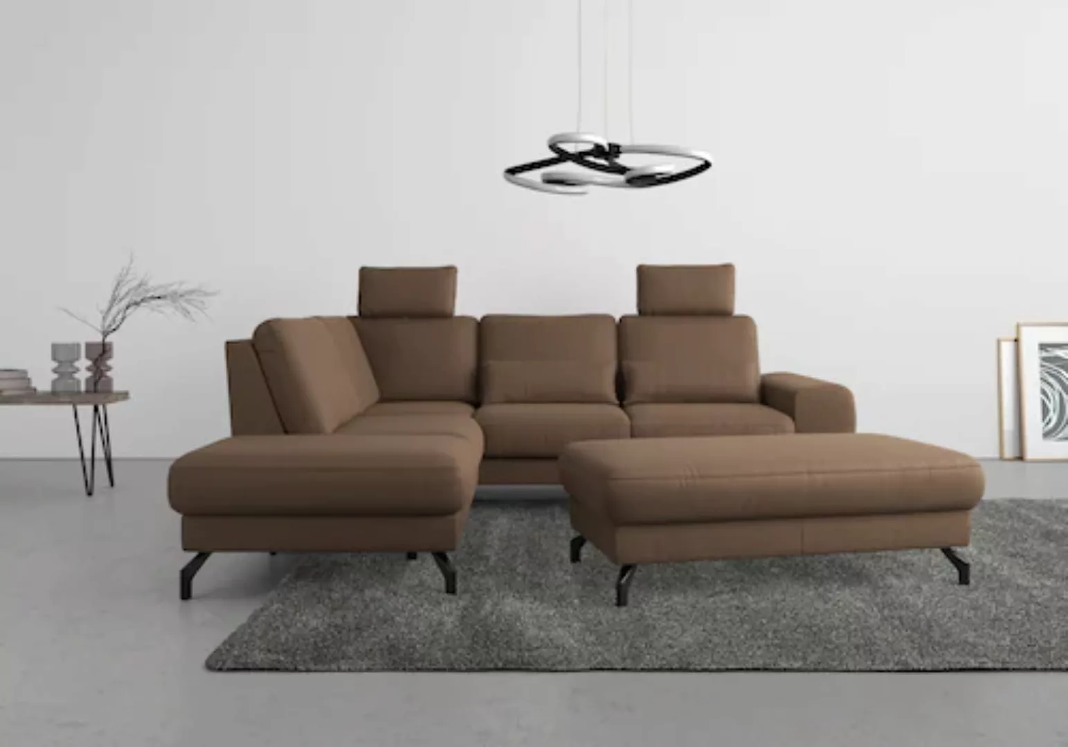 sit&more Ecksofa »Cinturo L-Form«, inklusive Sitztiefenverstellung und Fede günstig online kaufen