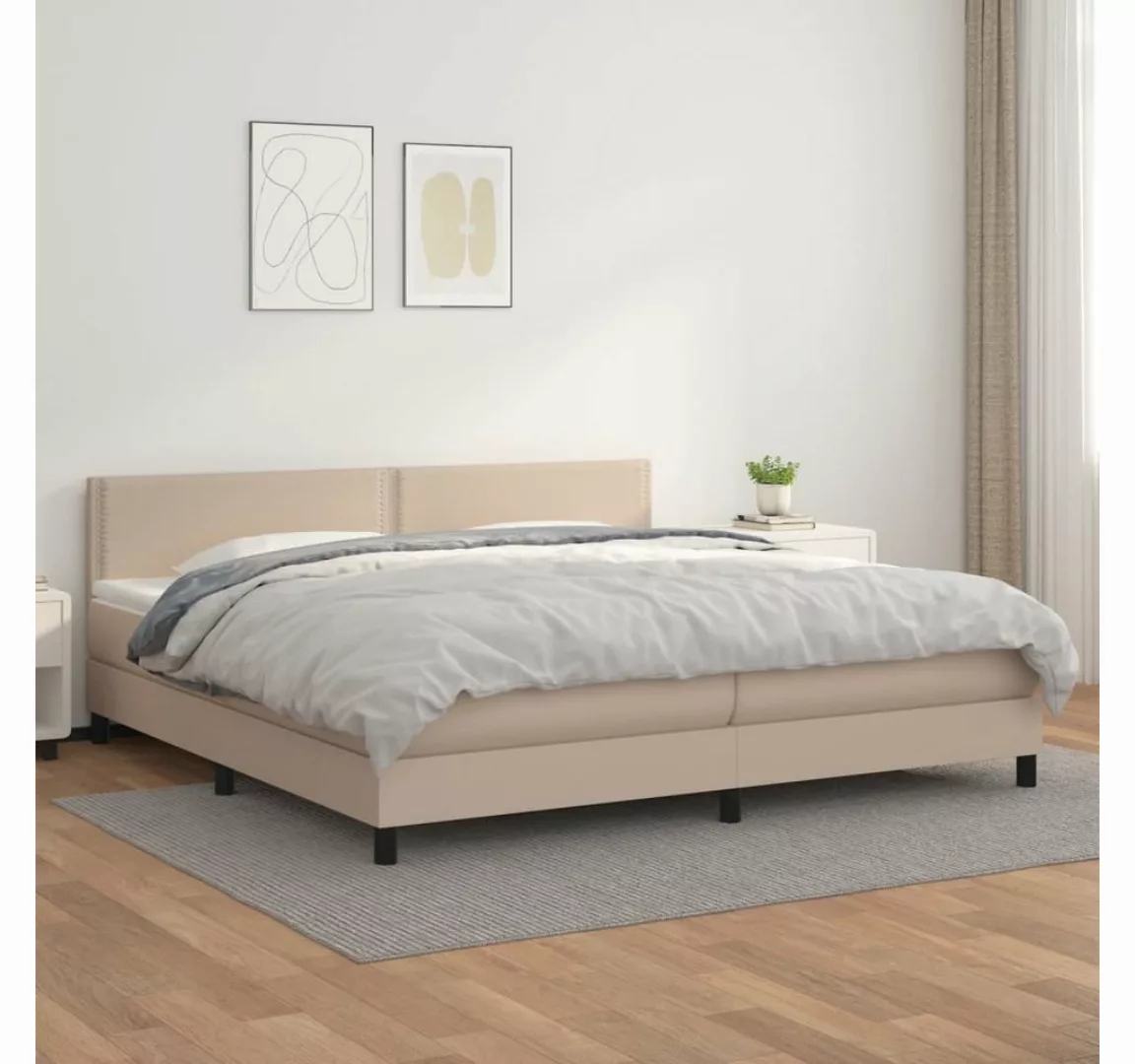 vidaXL Boxspringbett Bett Boxspringbett mit Matratze Kunstleder (200 x 200 günstig online kaufen