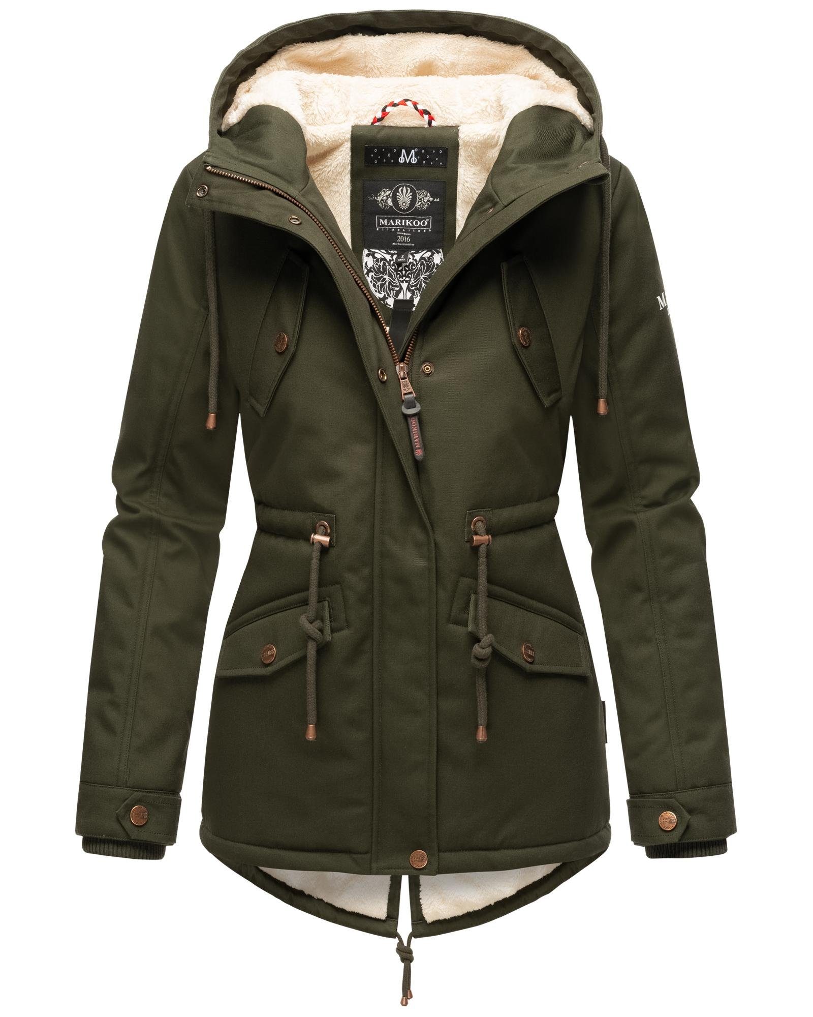 Marikoo Winterjacke "Manolya", mit Kapuze, stylischer Kurzmantel mit weiche günstig online kaufen