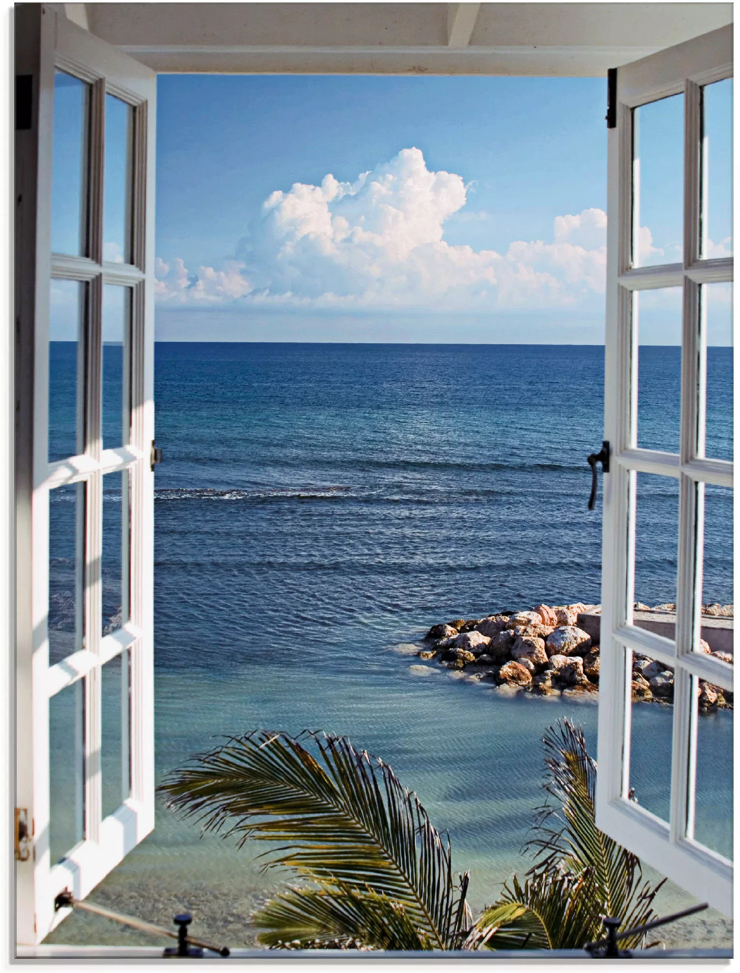 Artland Glasbild »Fenster zum Paradies«, Fensterblick, (1 St.) günstig online kaufen