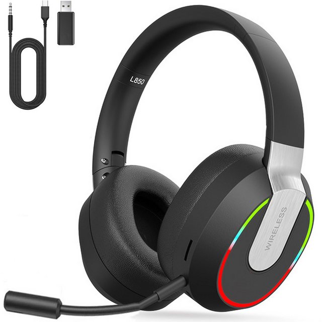 Sross Gaming Headset,2,4 GHz Wireless Gaming Headset,Over ear kopfhörer Gam günstig online kaufen