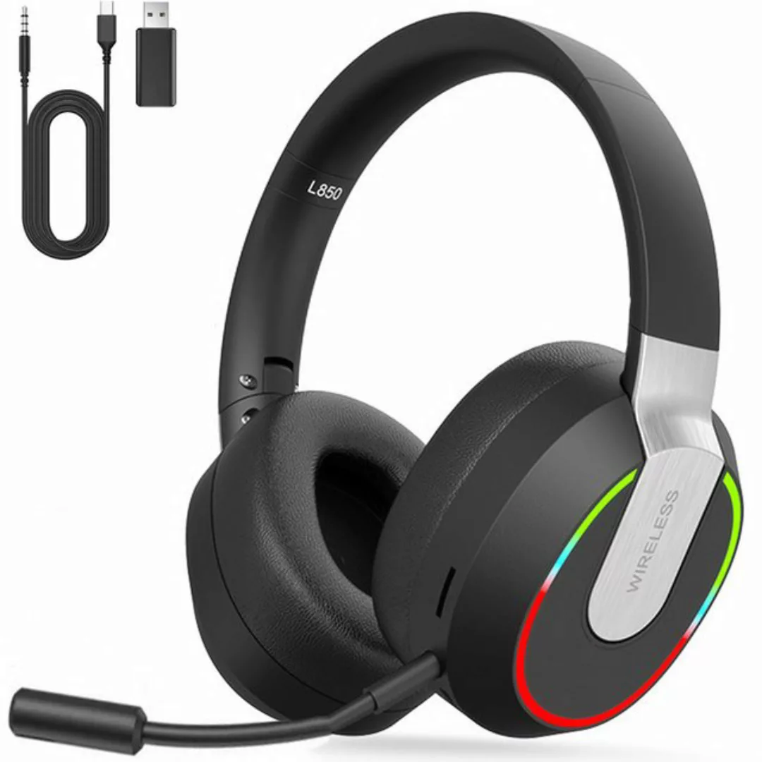 MSOVAEU Gaming Headset, 2,4 GHz Wireless Gaming Headset für PC, PS4, PS5, M günstig online kaufen