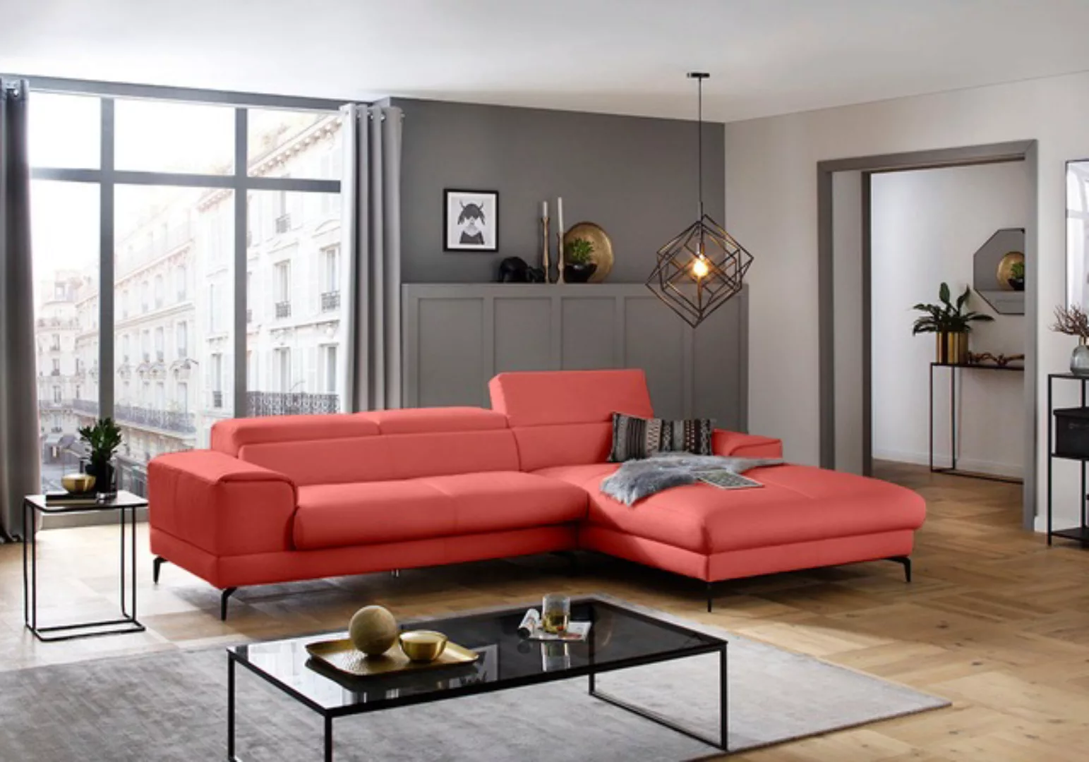 W.SCHILLIG Ecksofa "piedroo, Designsofa mit tollem Sitzkomfort, L-Form", Ko günstig online kaufen