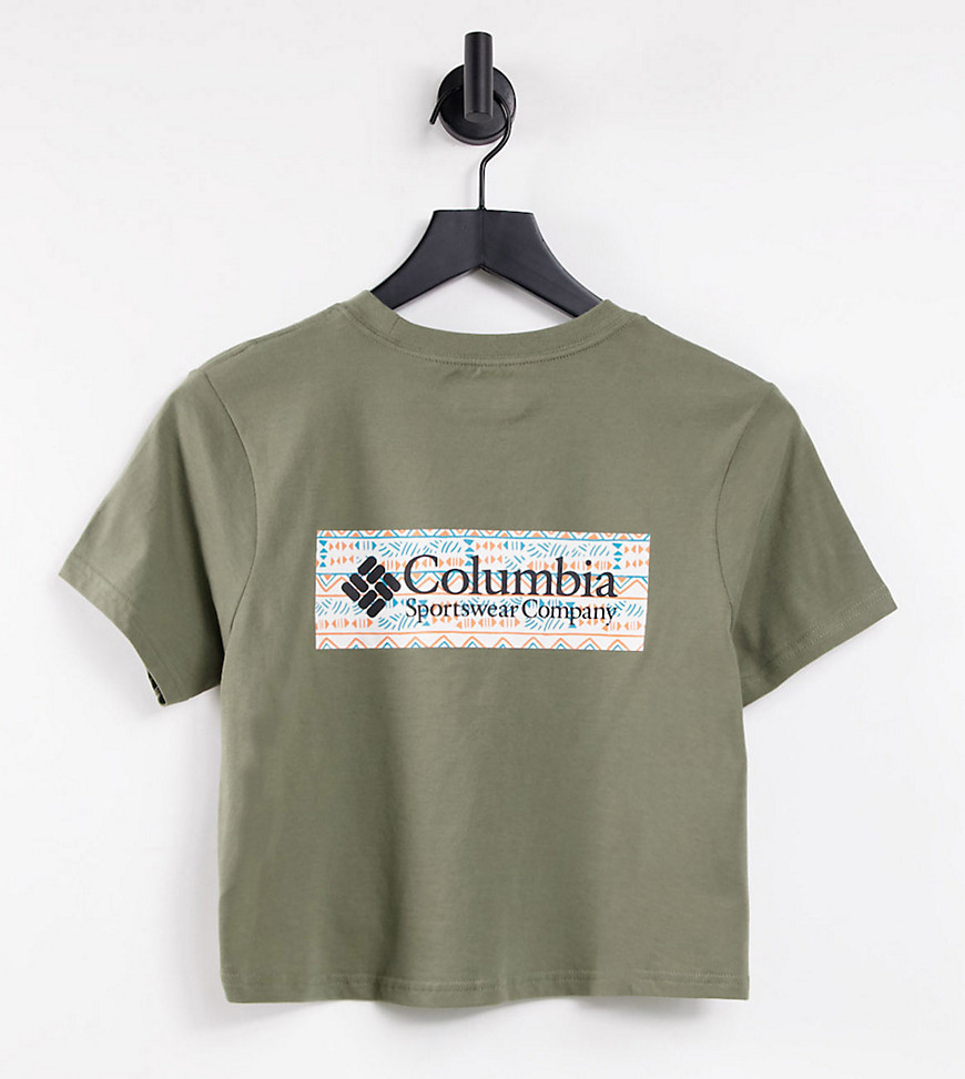 Columbia – CSC River 1/2 – Kurz geschnittenes T-Shirt in Grün, exklusiv bei günstig online kaufen