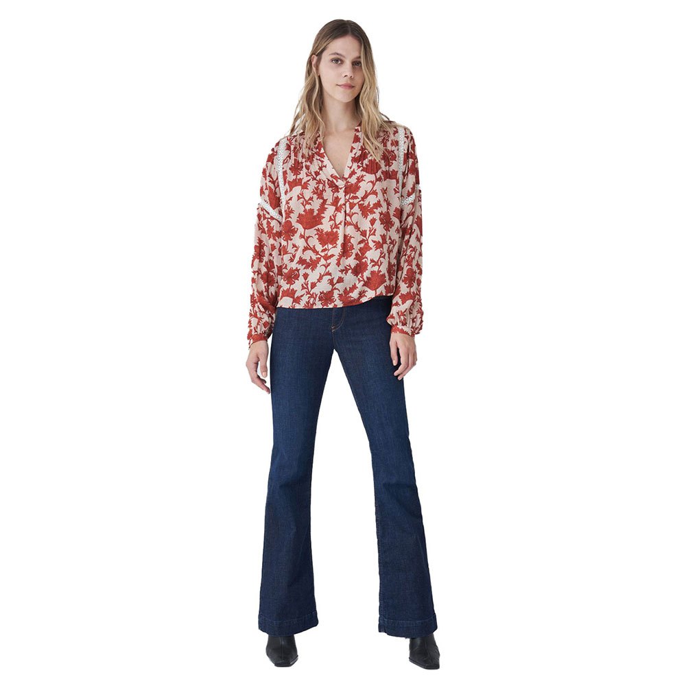 Salsa Jeans 125339-000 / Tunic Print Langarm Bluse XL White günstig online kaufen