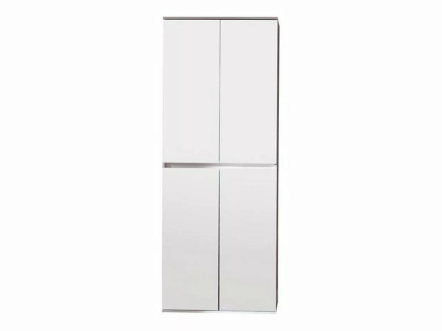 ebuy24 Kleiderschrank Minor Kleiderschrank 4 Türen, weiss, Spiegel. günstig online kaufen