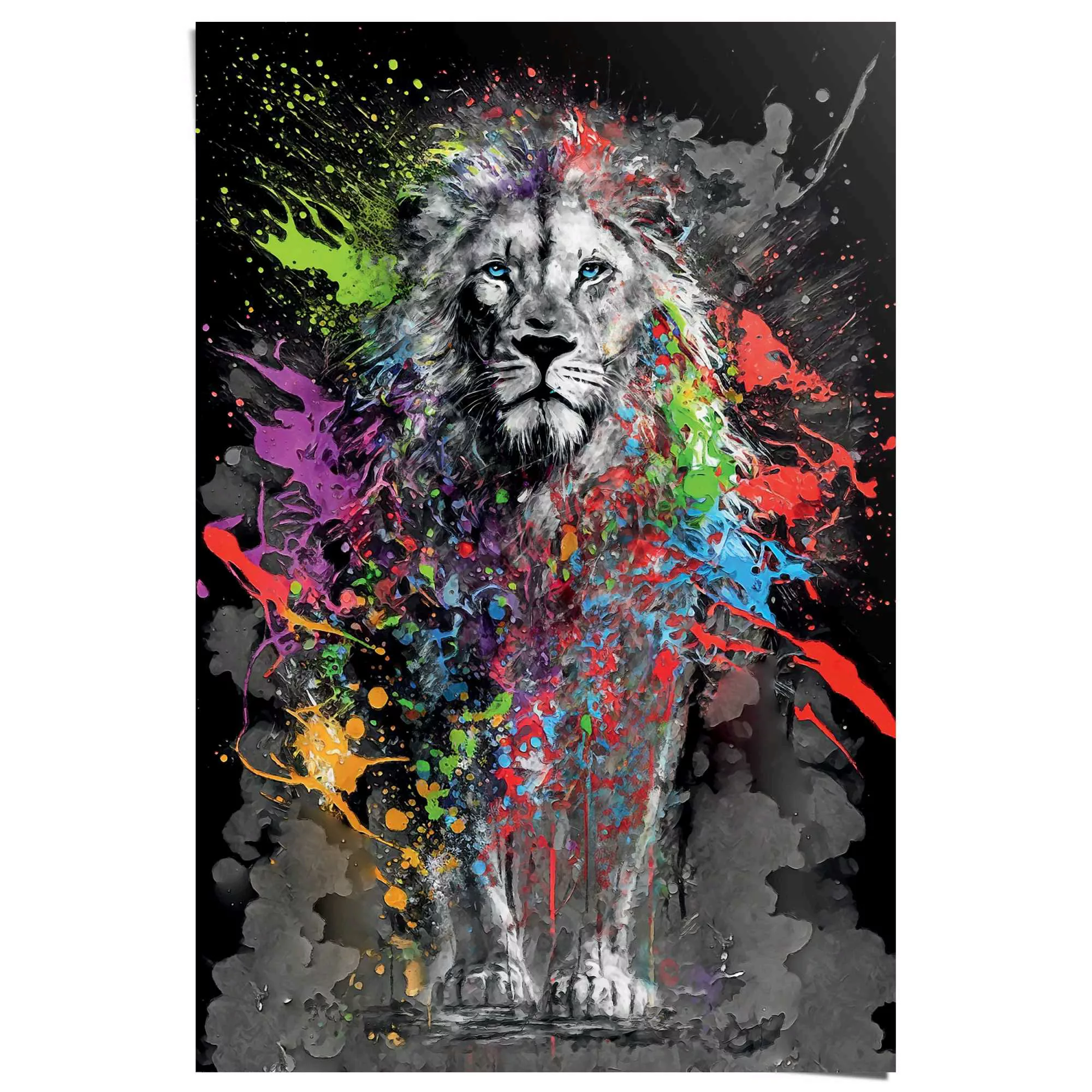 Reinders Poster "Coloured Lion" günstig online kaufen