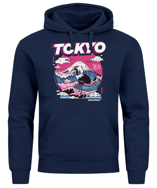 Neverless Hoodie Hoodie Herren Print Tokyo Japan Fuji Frontprint Grafik Jap günstig online kaufen