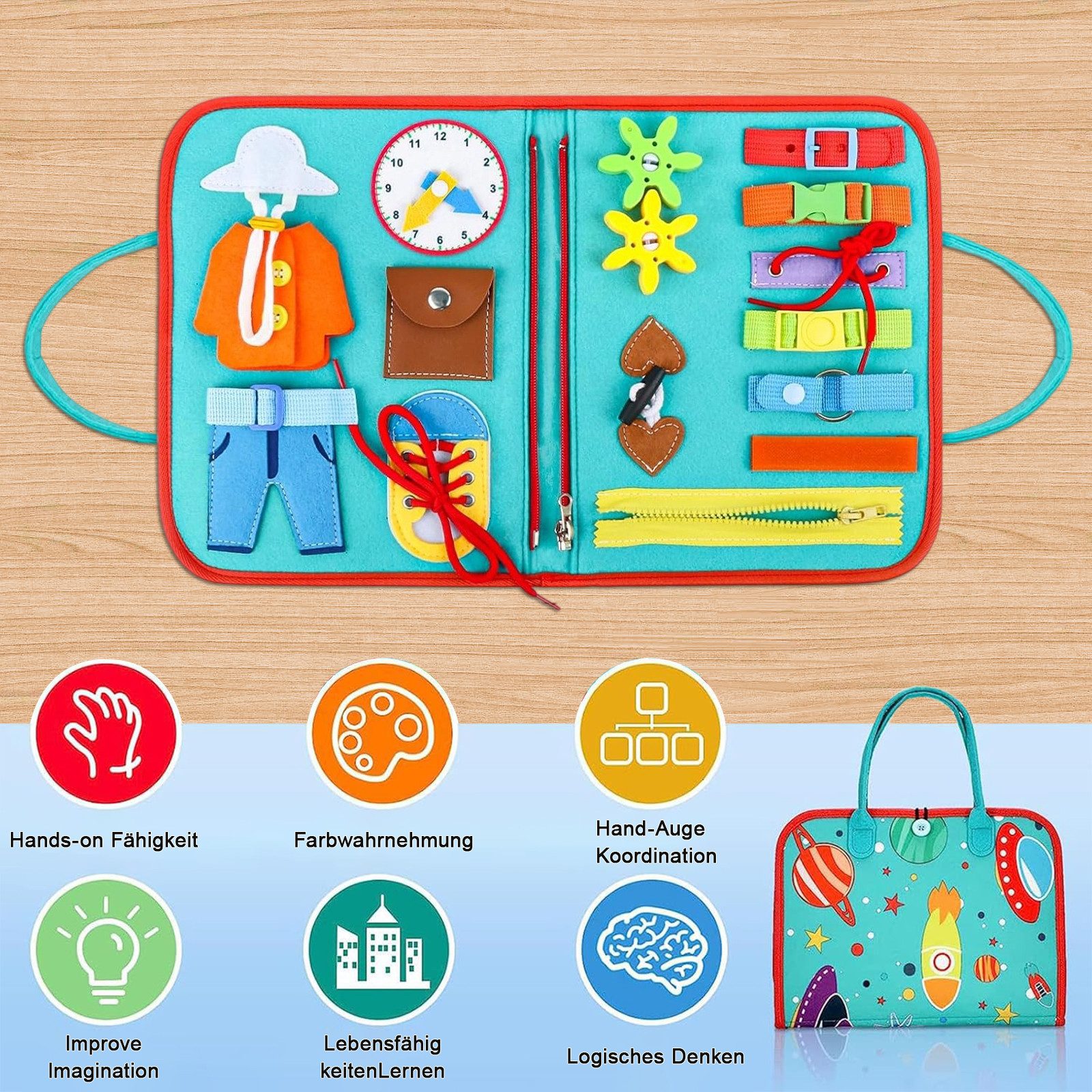 OKWISH Lernspielzeug Montessori Busy Board Kinder günstig online kaufen