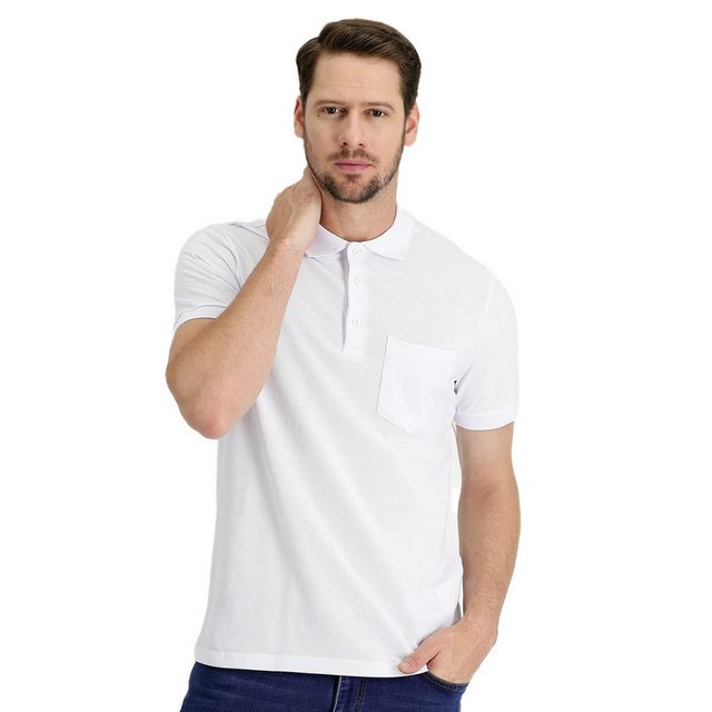 KIGILI Poloshirt Herren-T-Shirts, Polokragen, besticktes T-Shirt, kurzärmli günstig online kaufen