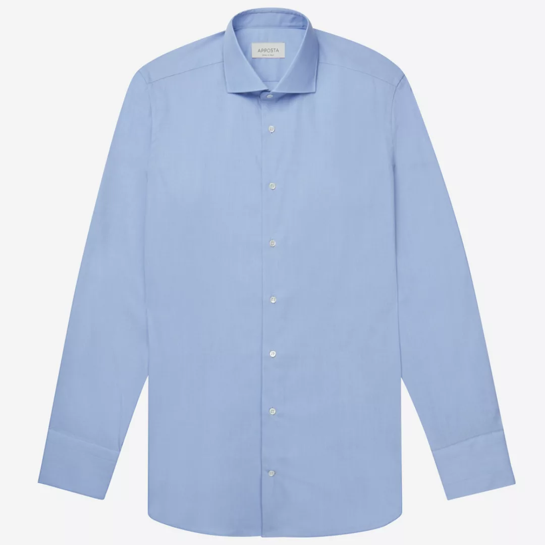 Hemd  einfarbig  hellblau 100 % bügelleichte baumwolle popeline, kragenform günstig online kaufen