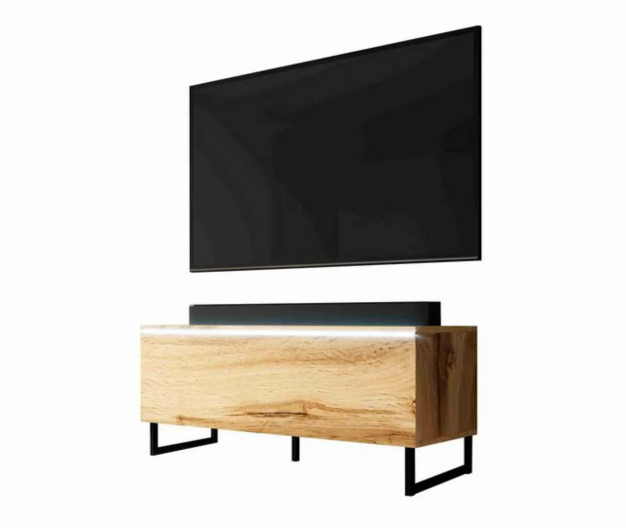 Furnix TV-Schrank BARGO 100 TV-Kommode ohne LED-Beleuchtung mit Stellfüßen günstig online kaufen