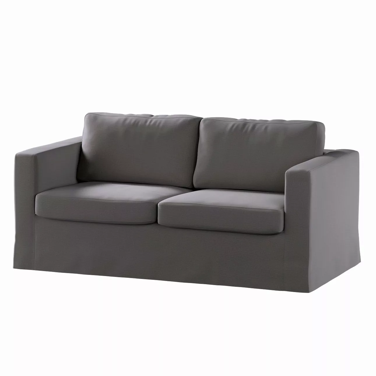 Bezug für Karlstad 2-Sitzer Sofa nicht ausklappbar, lang, braun, Sofahusse, günstig online kaufen