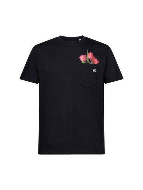 Esprit T-Shirt Jersey-T-Shirt mit Print, 100% Baumwolle (1-tlg) günstig online kaufen