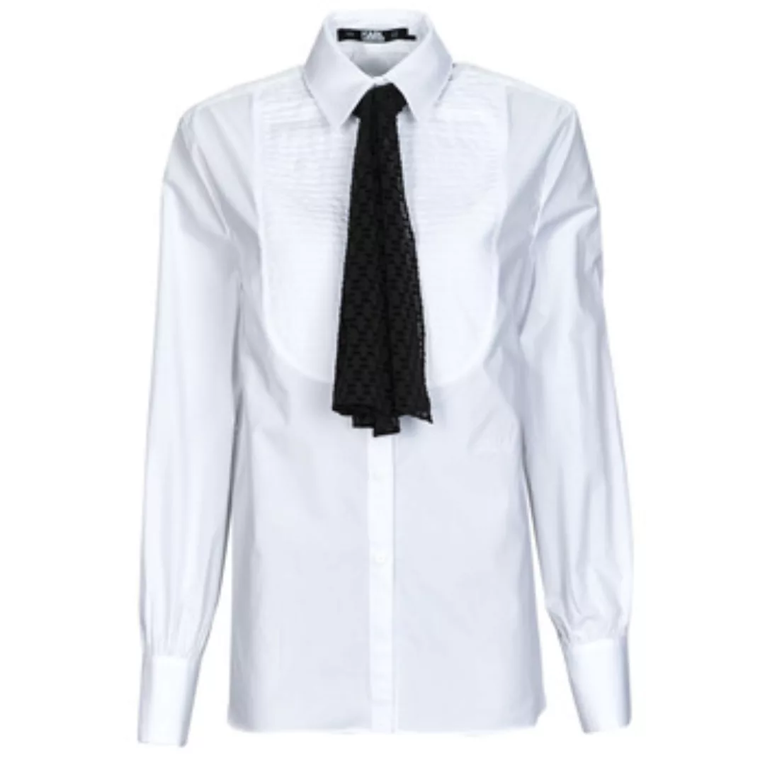 Karl Lagerfeld  Blusen BIB SHIRT W/ MONOGRAM NECKTIE günstig online kaufen