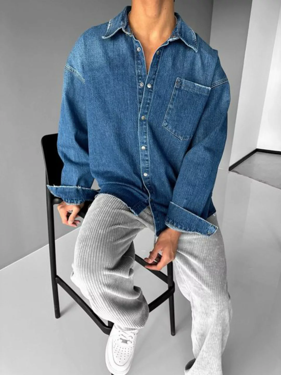 Abluka Oversize-Shirt RELAXED FIT DENIM-OVERSHIRT BLUE günstig online kaufen