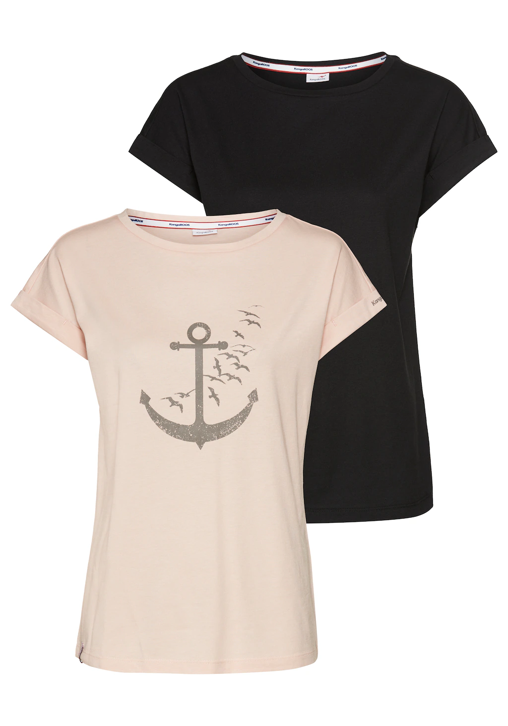 KangaROOS T-Shirt (Packung, 2-tlg., 2er-Pack) aus günstig online kaufen