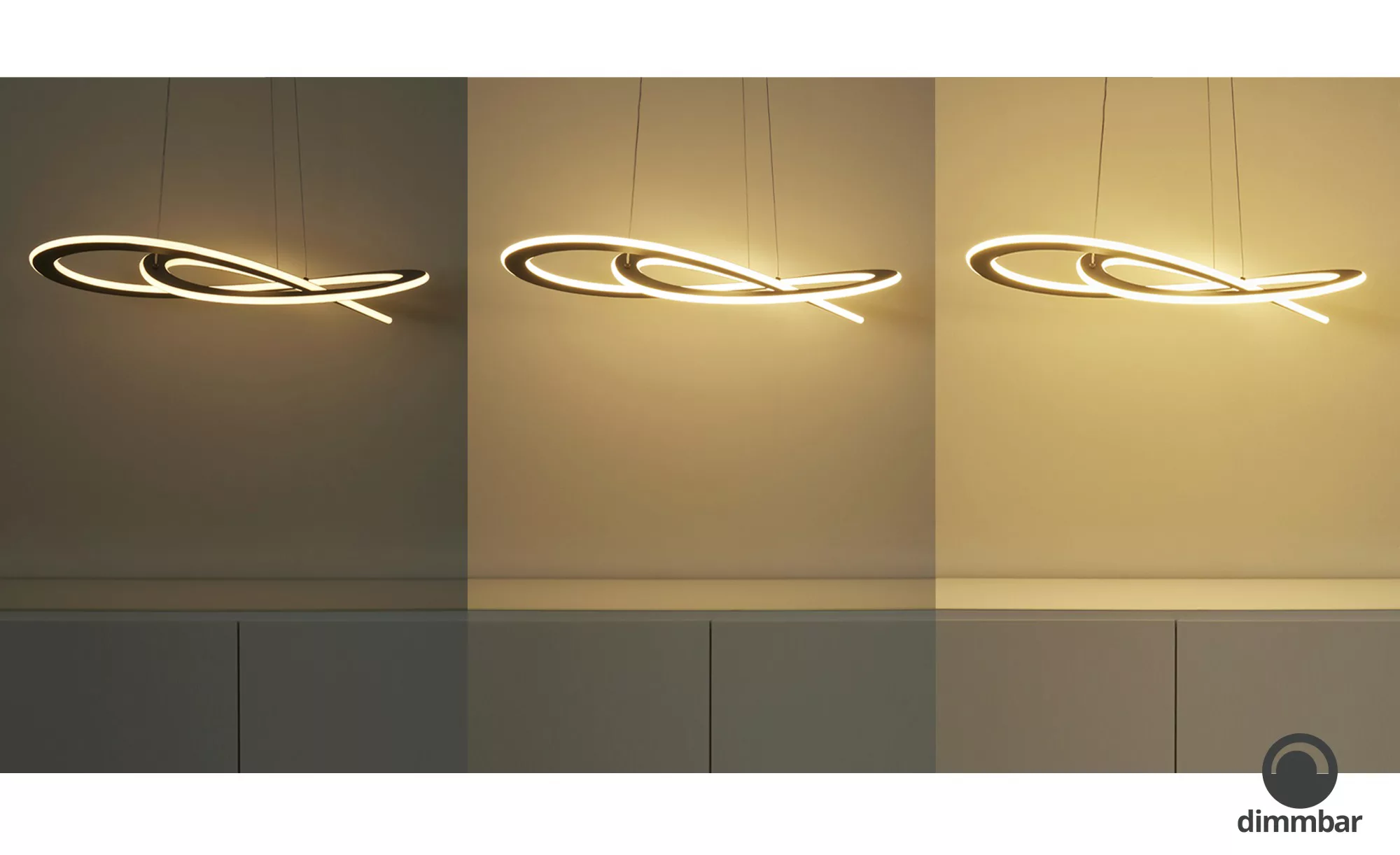 Trio LED-Pendelleuchte, anthrazit ¦ grau ¦ Maße (cm): H: 150  Ø: 70 Lampen günstig online kaufen