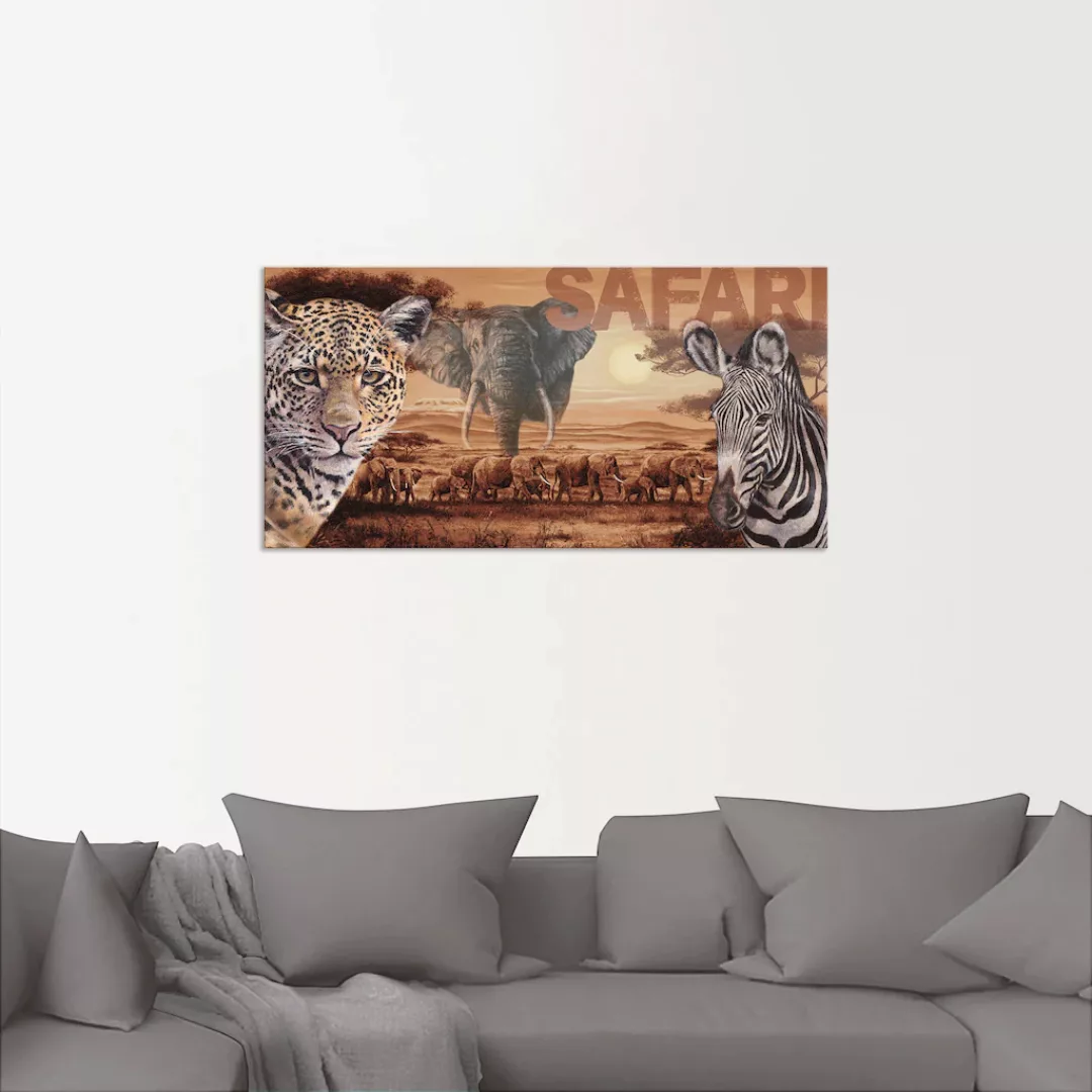 Artland Wandbild »Safari«, Wildtiere, (1 St.), als Alubild, Outdoorbild, Le günstig online kaufen