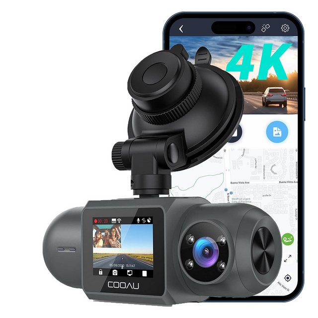 COOAU Dashcam Auto 4K+1080P Autokamera mit 1.5 TFT LCD HD Bildschirm Dashca günstig online kaufen