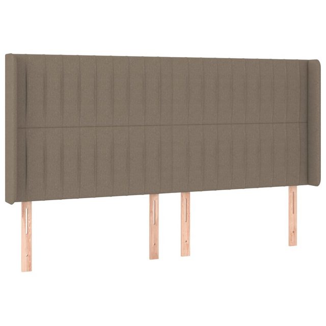 vidaXL Bett, Kopfteil mit Ohren Taupe 183x16x118/128 cm Stoff günstig online kaufen