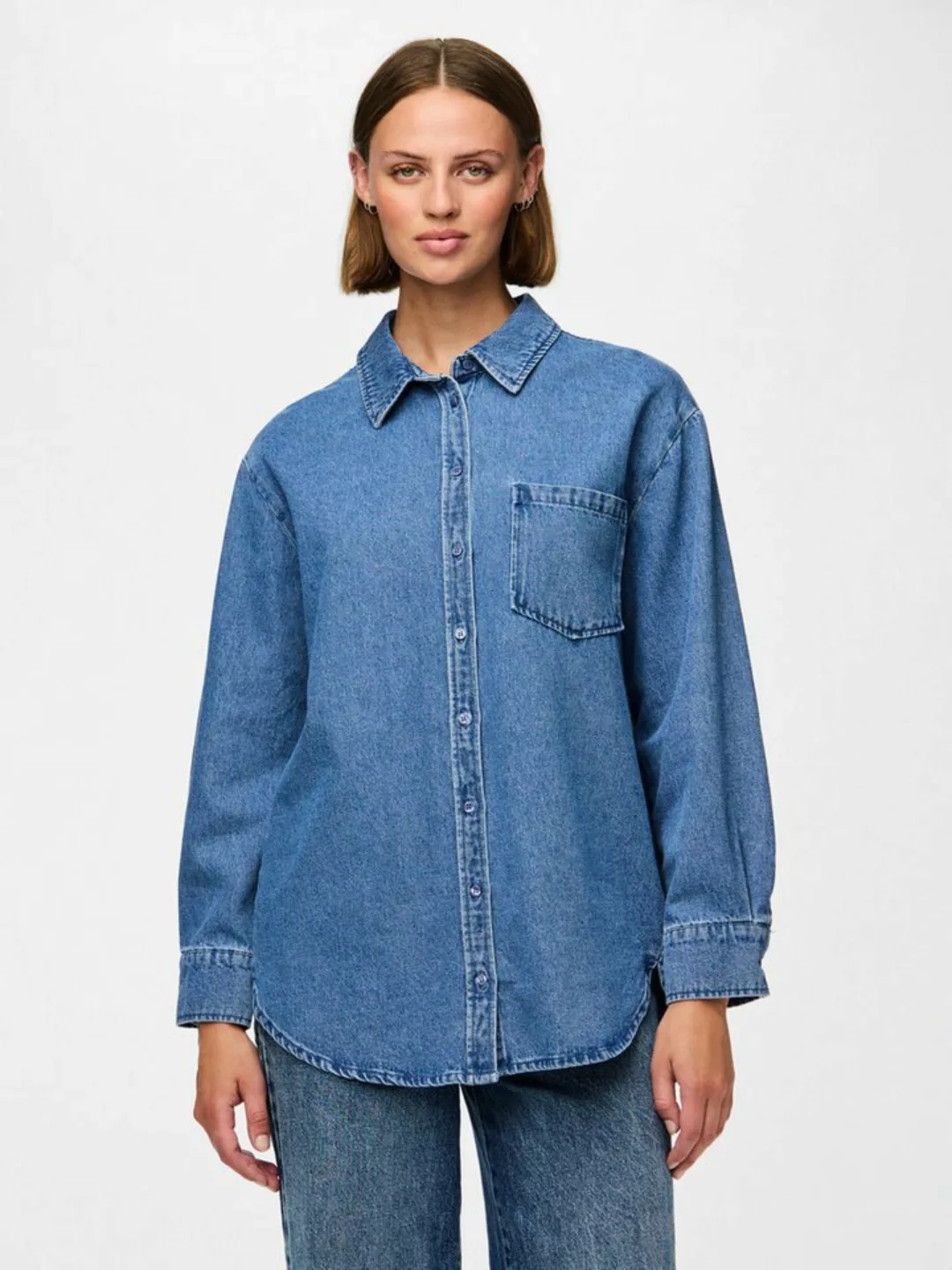 pieces Jeansbluse PCMAISIE LS DENIM SHIRT NOOS BC günstig online kaufen