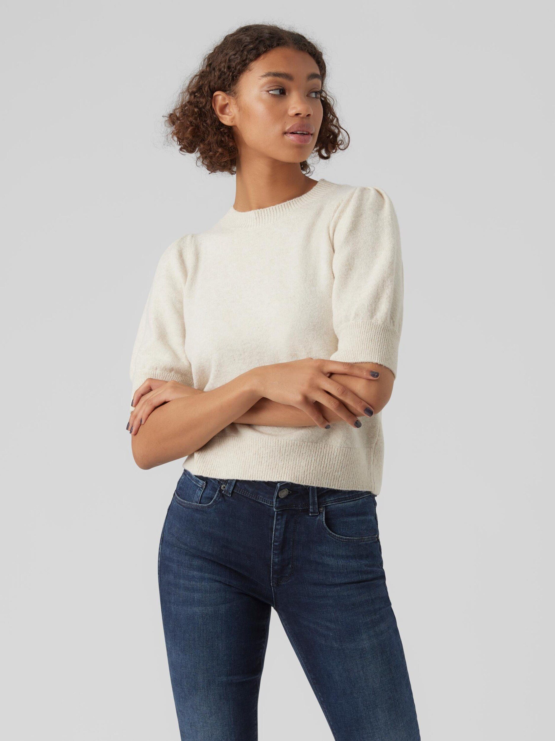 Vero Moda Strickpullover "VMDOFFY 2/4 O-NECK PULLOVER GA NOOS", mit leichte günstig online kaufen