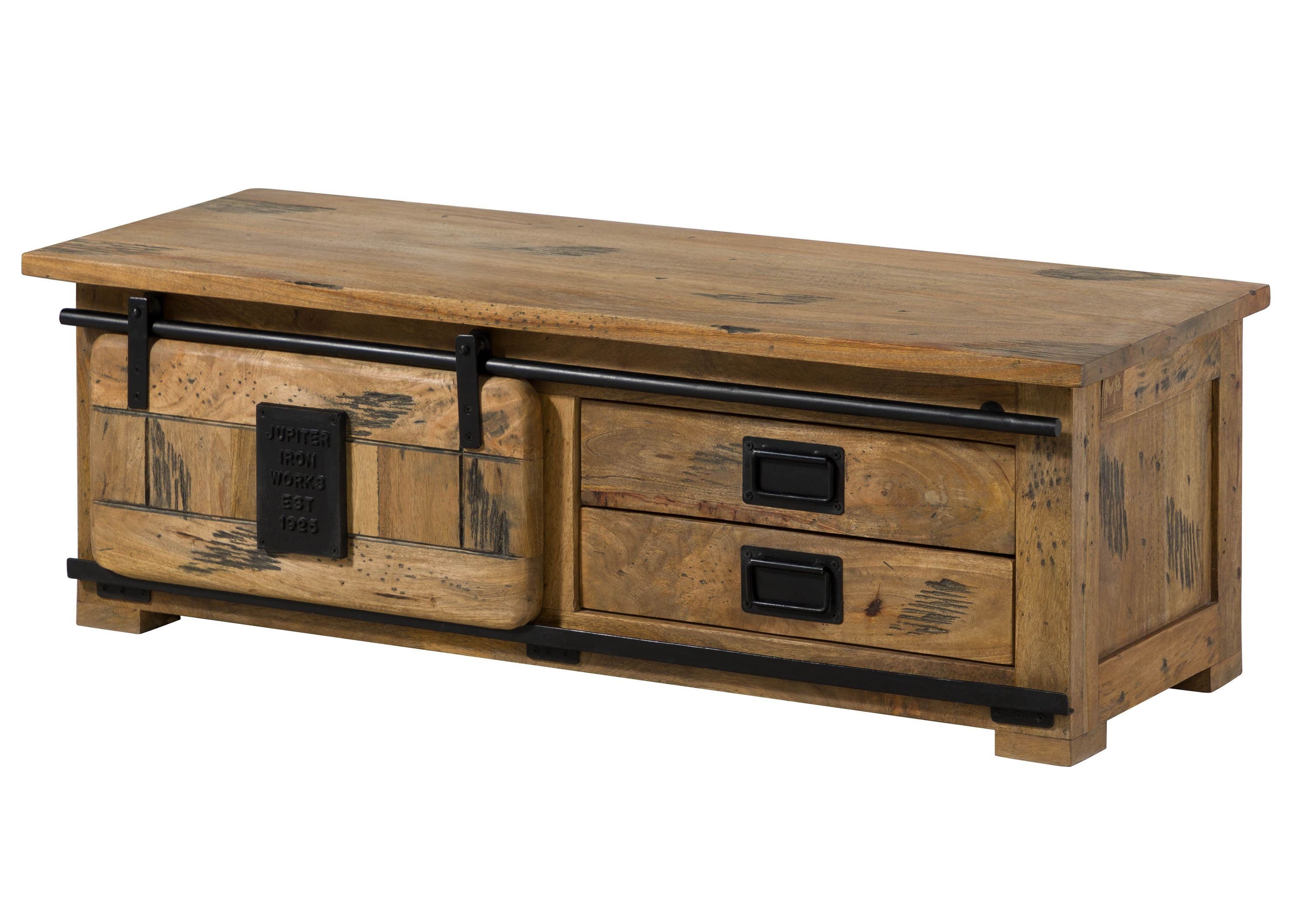 Massivmoebel24 Schuhbank (Garderobenbank Mango 120x45x40 natur günstig online kaufen