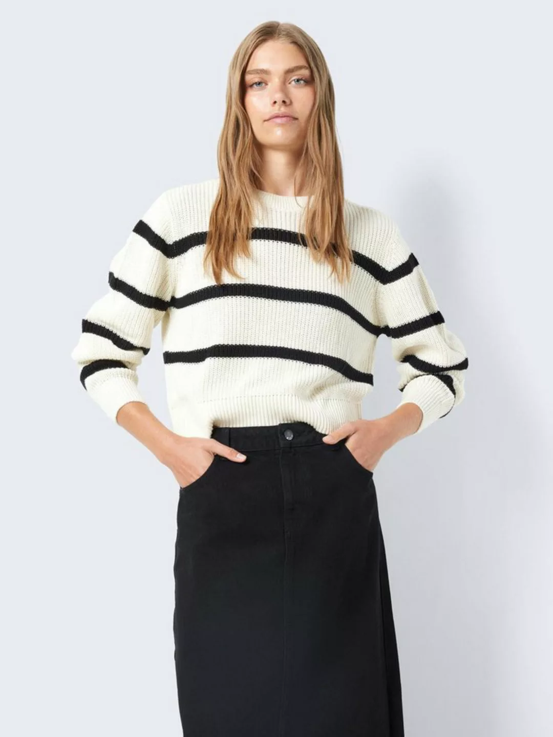 Noisy may Strickpullover NMMAYSA L/S STRIPE O-NECK KNIT NOOS günstig online kaufen