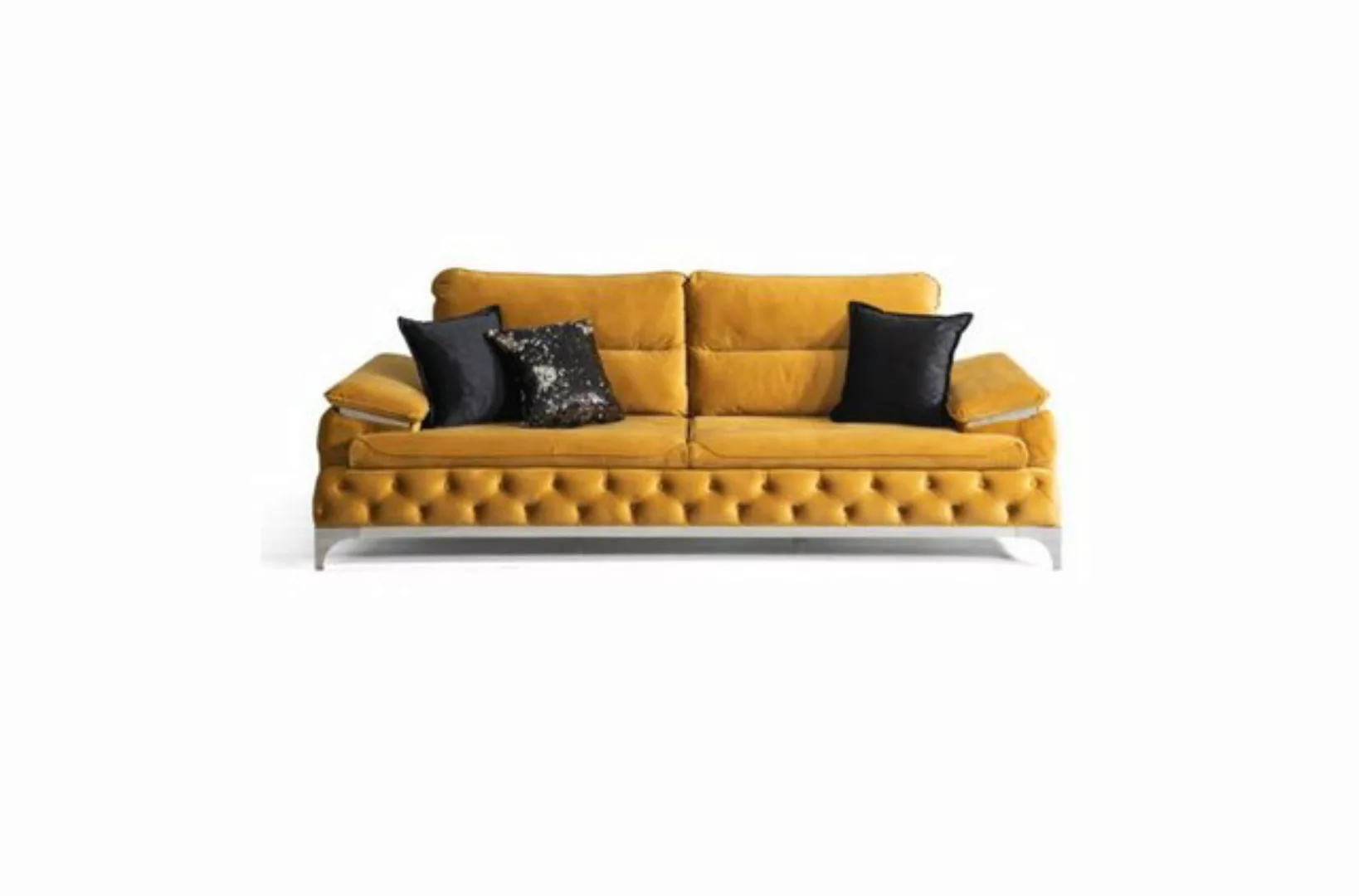 Xlmoebel Sofa Neues luxuriöses Textil-Sofa für drei Personen - Modernes Pol günstig online kaufen