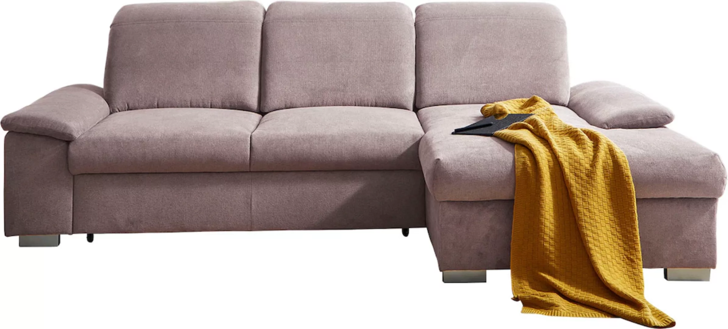 CALIZZA INTERIORS Ecksofa Moli 2 L-Form, Bettkasten, Schlaffunktion, Kopfte günstig online kaufen