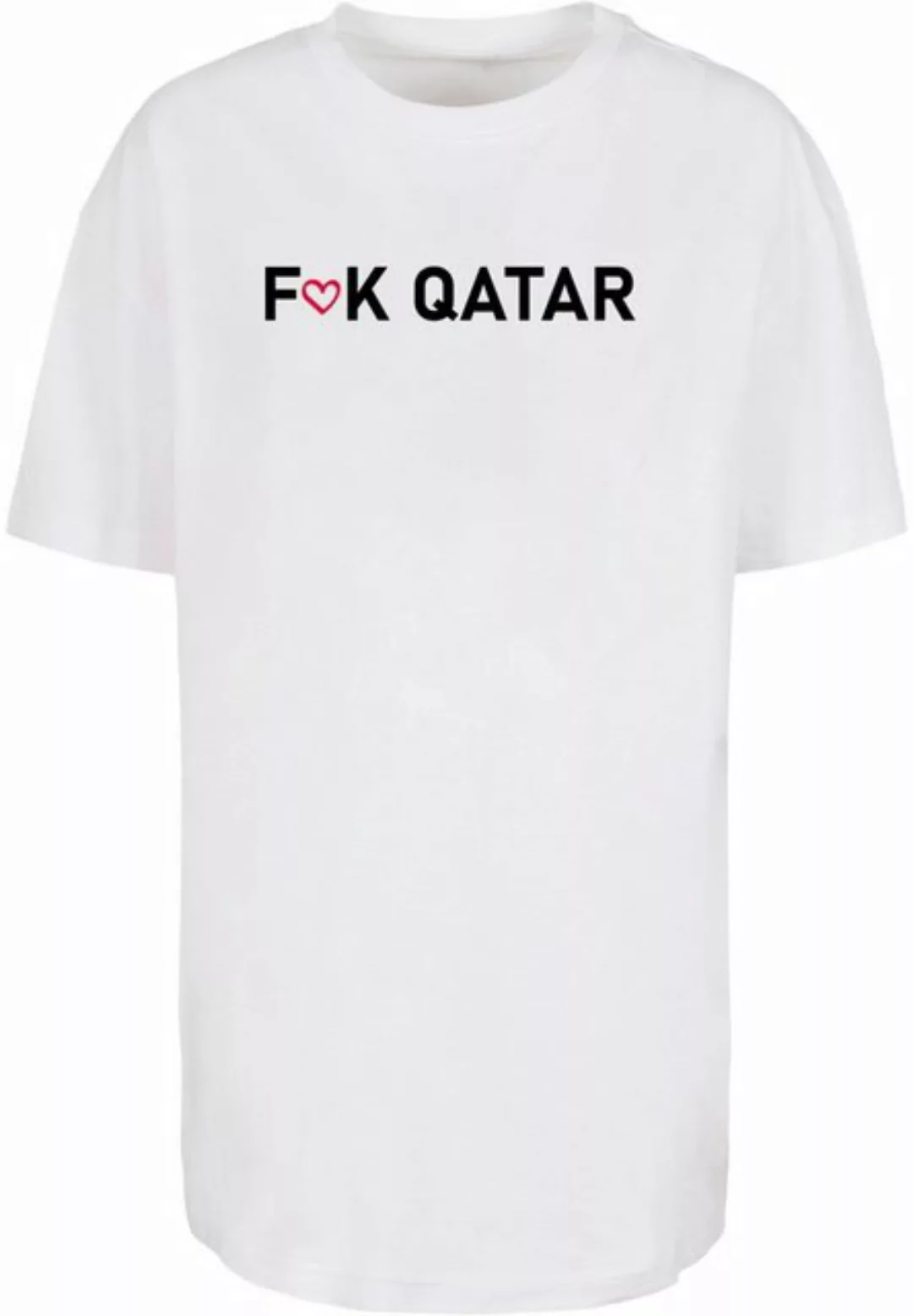 Merchcode T-Shirt Merchcode Damen Ladies Qatar Heart Oversized Boyfriend Te günstig online kaufen