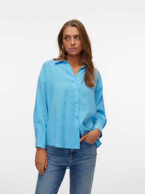 Vero Moda Blusenshirt Legere Hemdbluse Oversized Shirt Seidig VMQUEENY 6934 günstig online kaufen