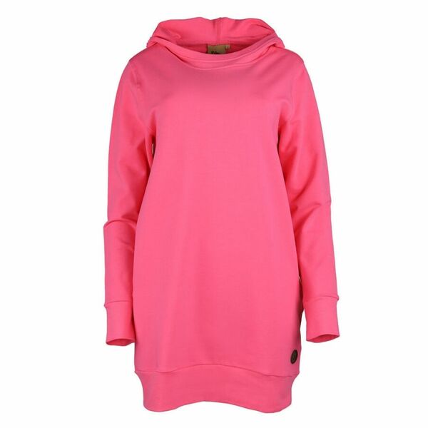 Hoody Kleid Pink Mit Kapuze - Bio-baumwolle günstig online kaufen