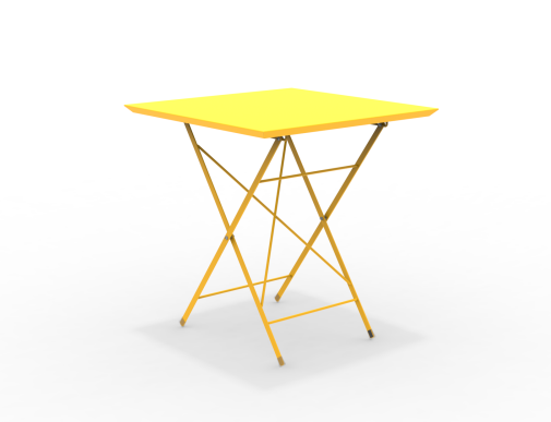 STEP - robuster Outdoortisch klappbar 70x70 cm gelb günstig online kaufen