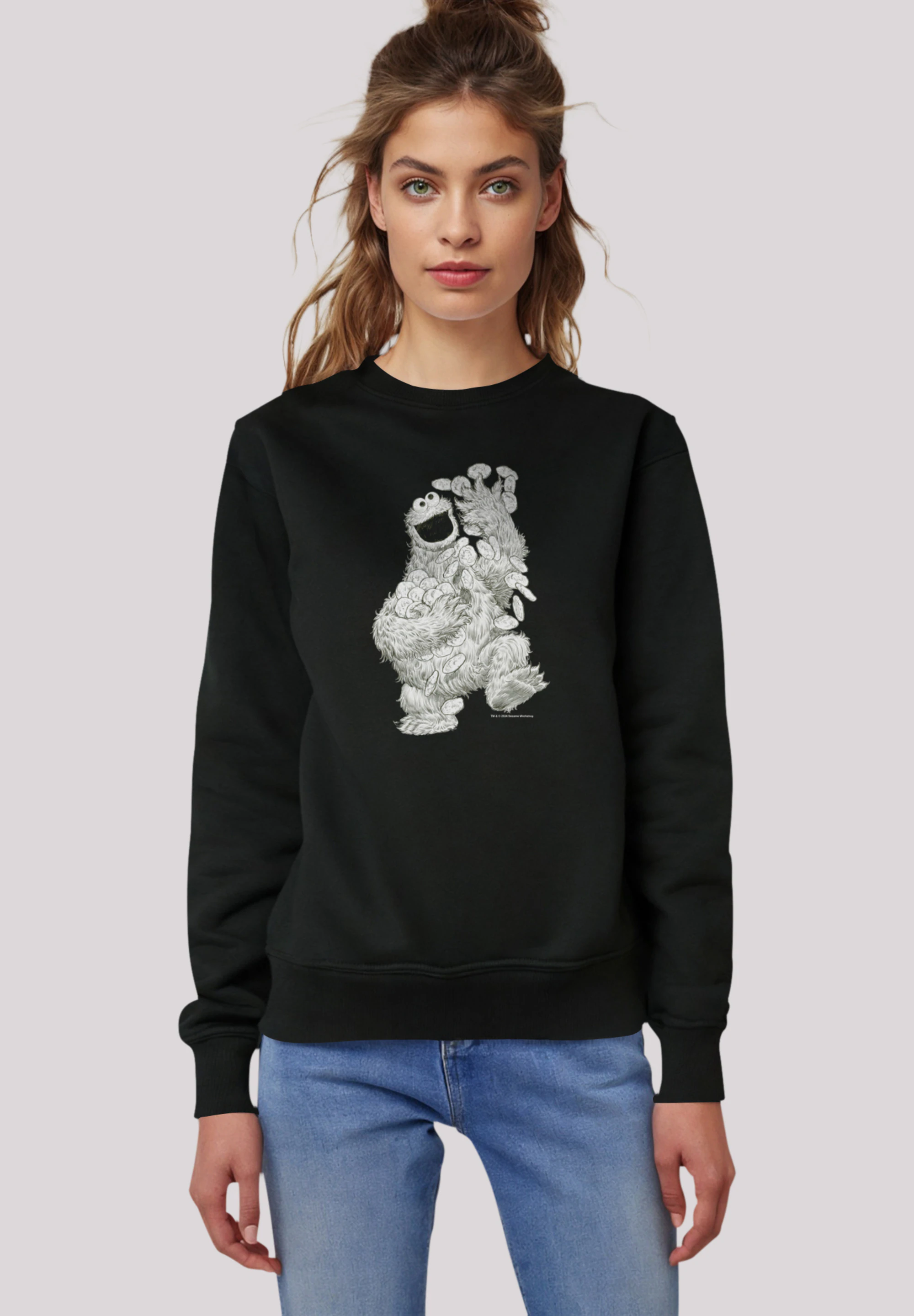 F4NT4STIC Sweatshirt "Sesamstraße Cookie Monster Pencil Drawing", Premium Q günstig online kaufen