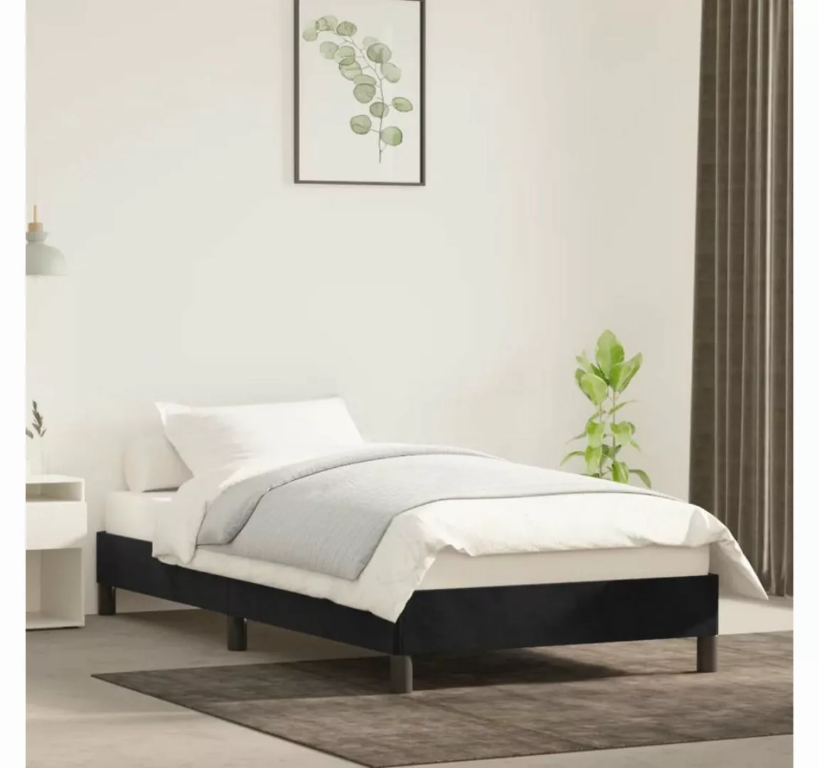 furnicato Bett Bettgestell Schwarz 90x200 cm Samt günstig online kaufen