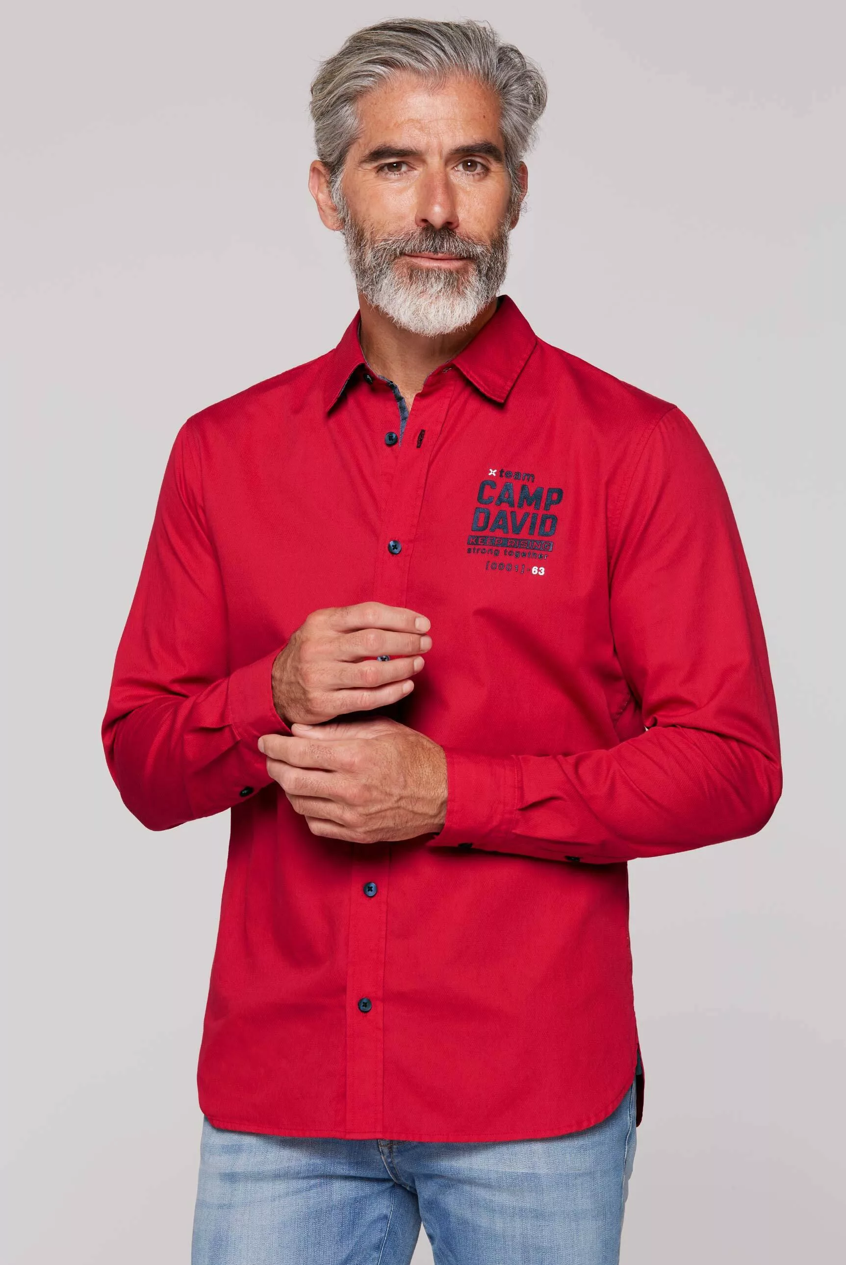 CAMP DAVID Langarmhemd, aus Baumwolle günstig online kaufen