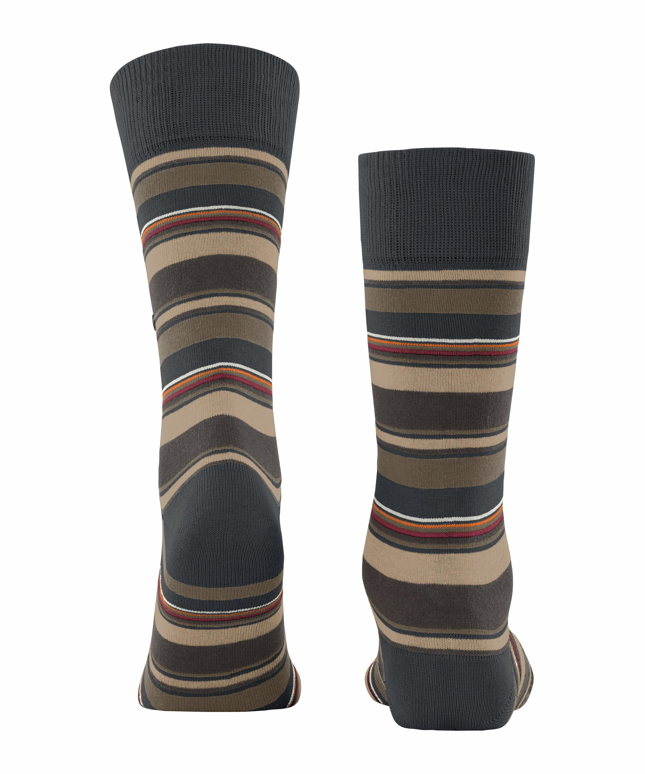 Burlington Polo Stripe Herren Socken, 40-46, Schwarz, Streifen, Baumwolle, günstig online kaufen