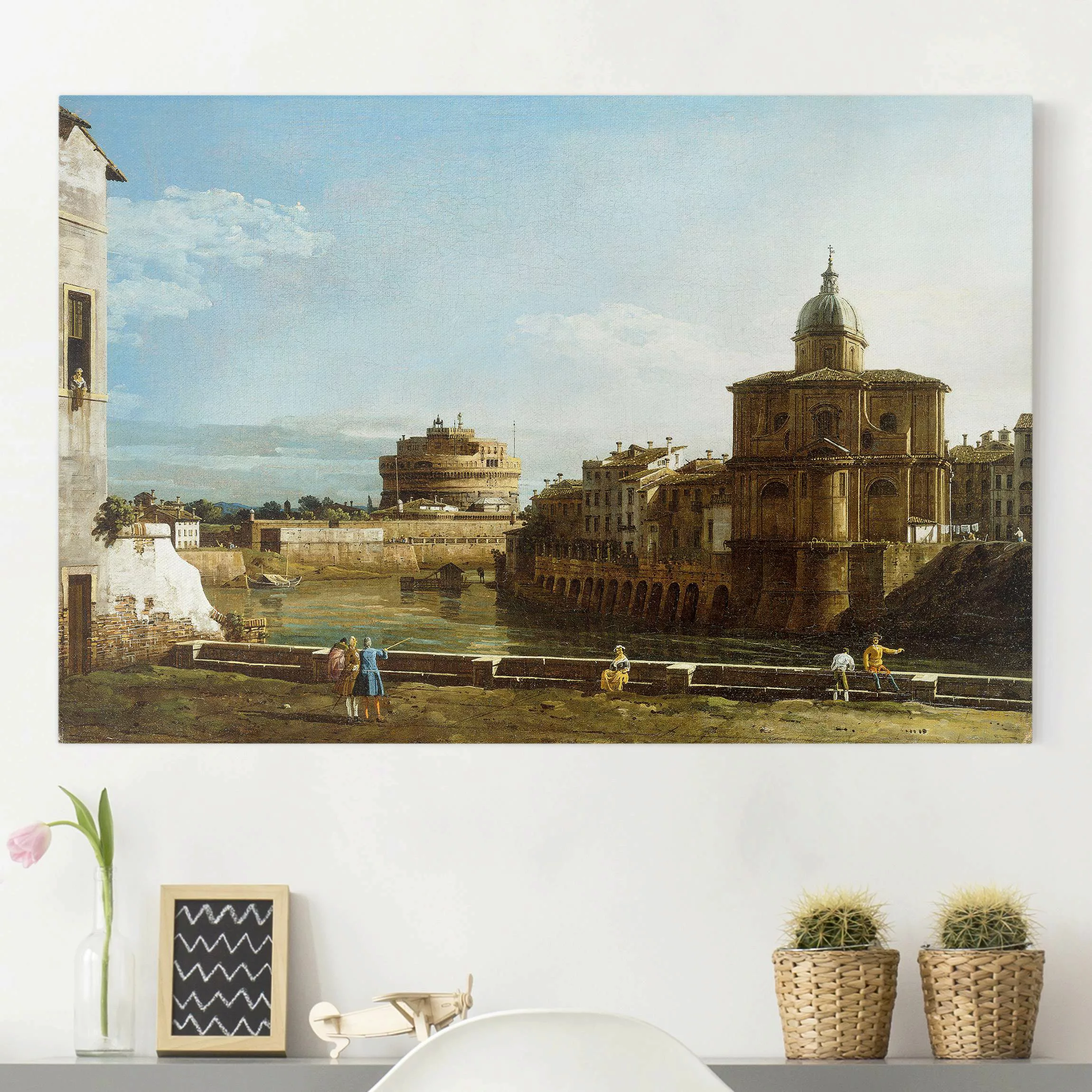 Leinwandbild Kunstdruck - Querformat Bernardo Bellotto - Ansicht Roms am Uf günstig online kaufen