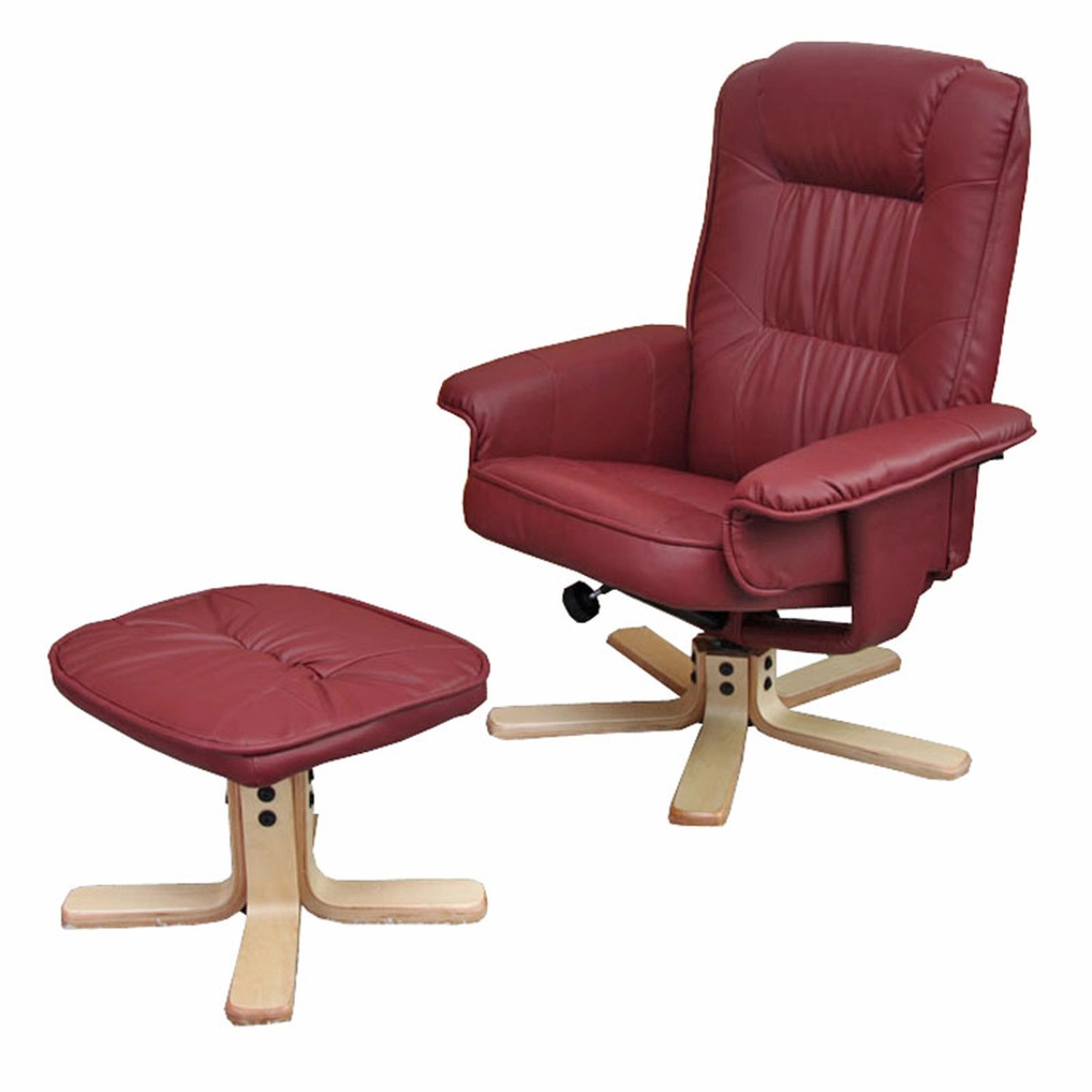 MCW Relaxsessel H56 mit Hocker Bordeaux günstig online kaufen