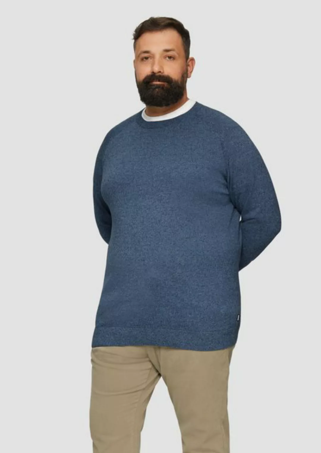 s.Oliver Strickpullover Strickpullover mit Rippbündchen Rippblende günstig online kaufen