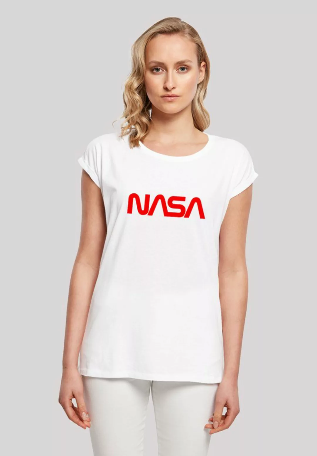 F4NT4STIC T-Shirt NASA Modern Logo White Damen,Premium Merch,Regular-Fit,Ku günstig online kaufen