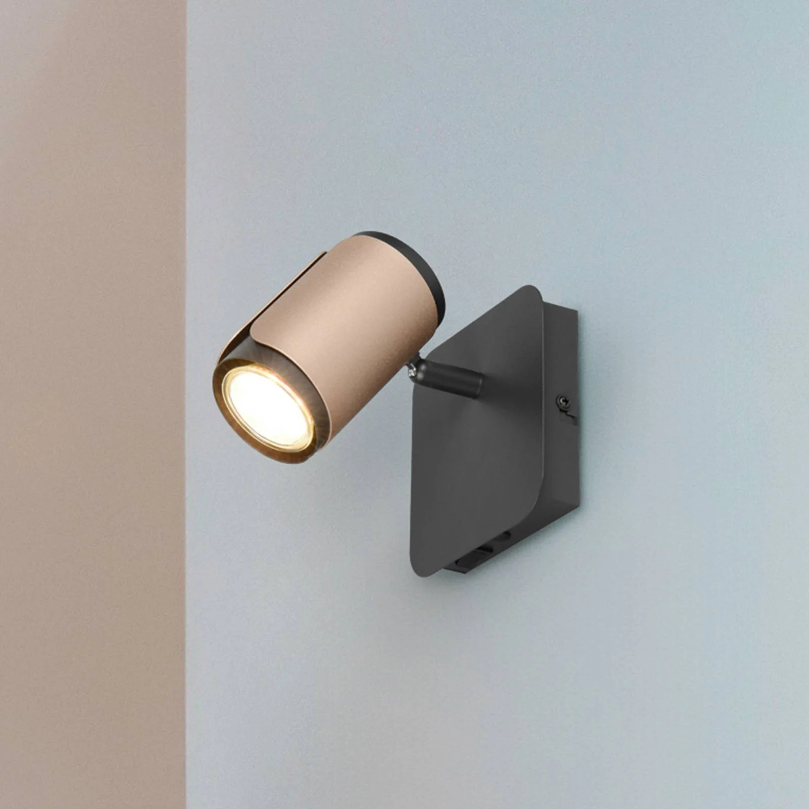 Deckenstrahler Gillan, coffee, 1-flammig, Metall, GU10 günstig online kaufen