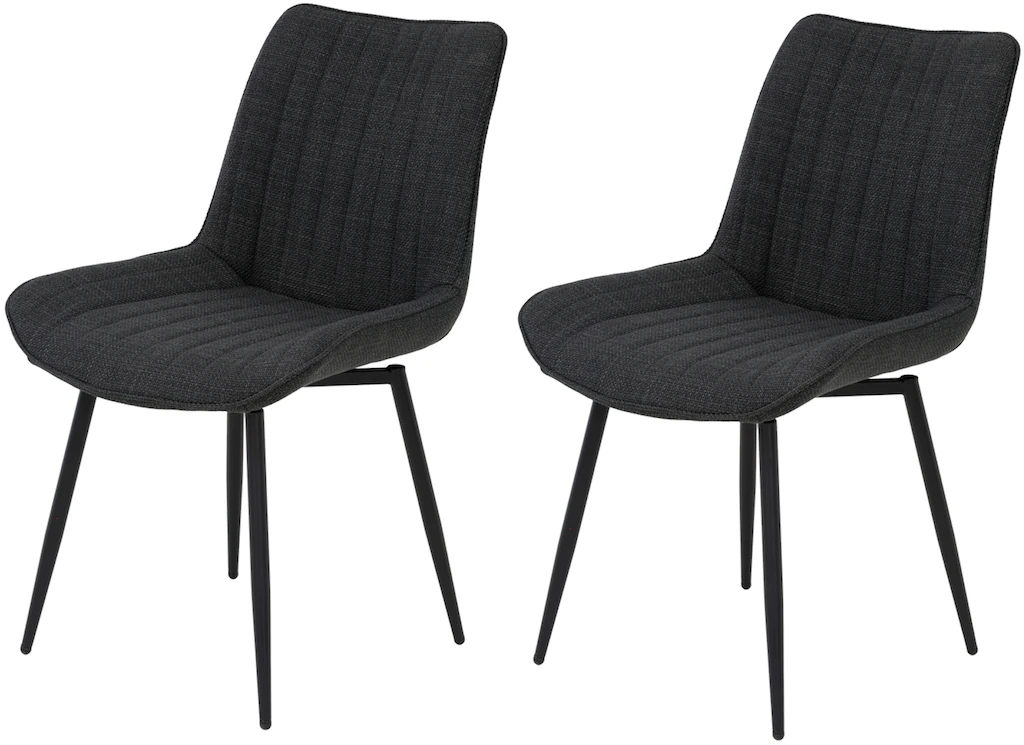 HELA Drehstuhl "Vierfußstuhl BERGEN", (Set), 2 St., Webstoff, Esszimmerstuh günstig online kaufen